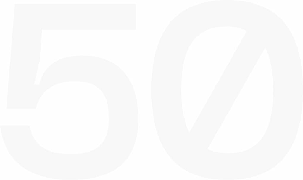 Pale grey number 50