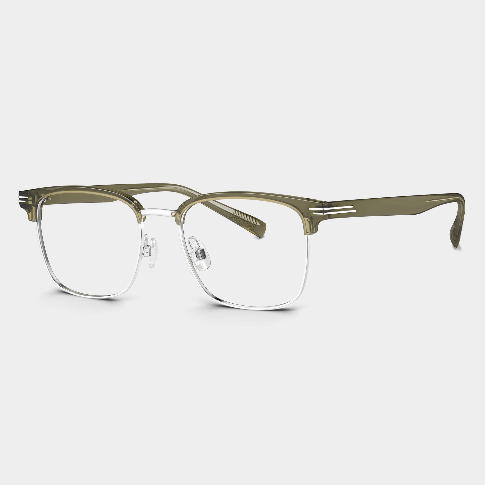 Silver|Transparent  Olive Green