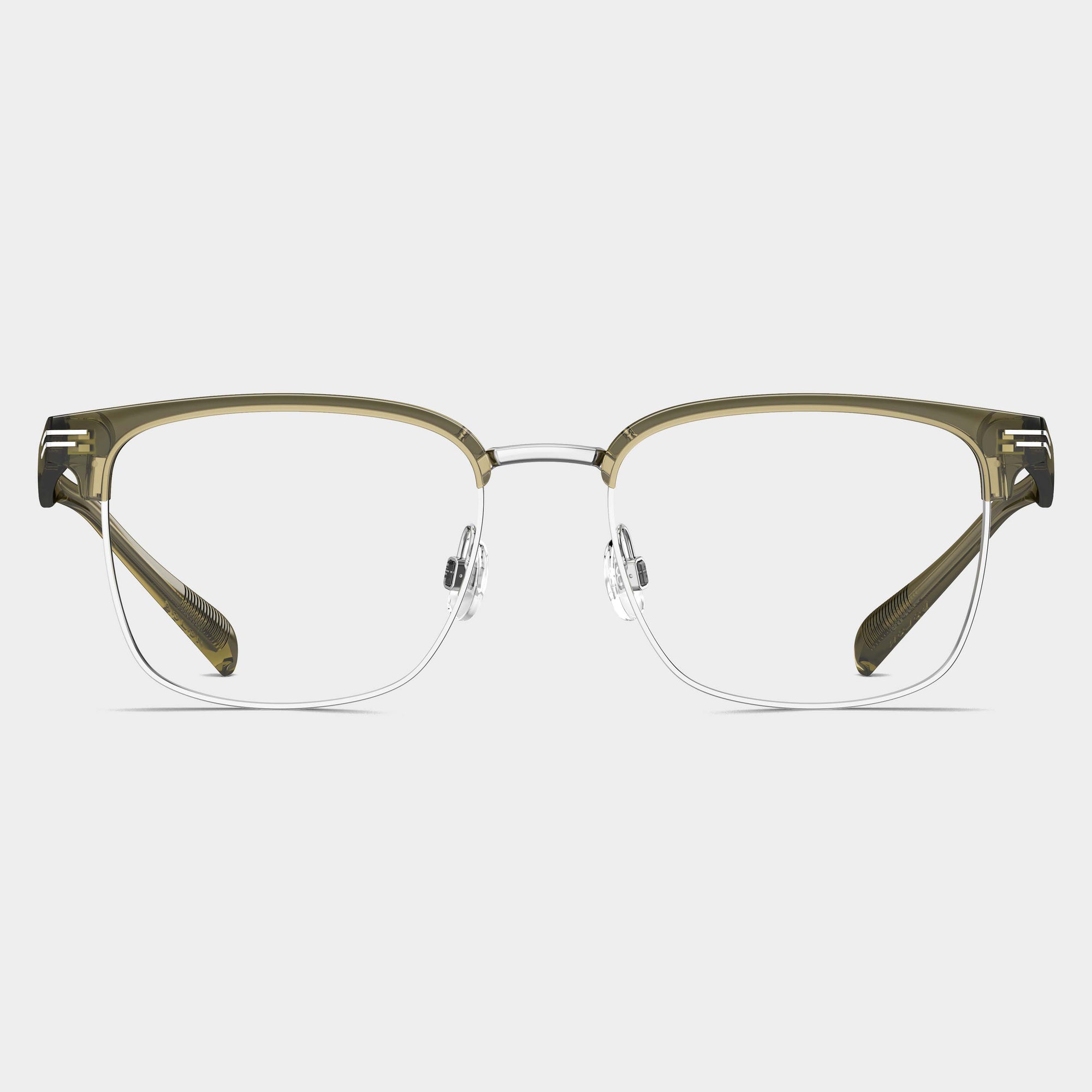 Silver|Transparent  Olive Green