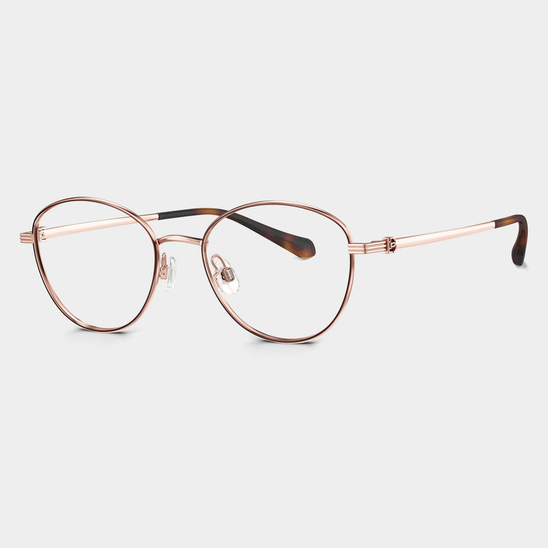 Rose Gold|Matte Dark Brown Front Rim