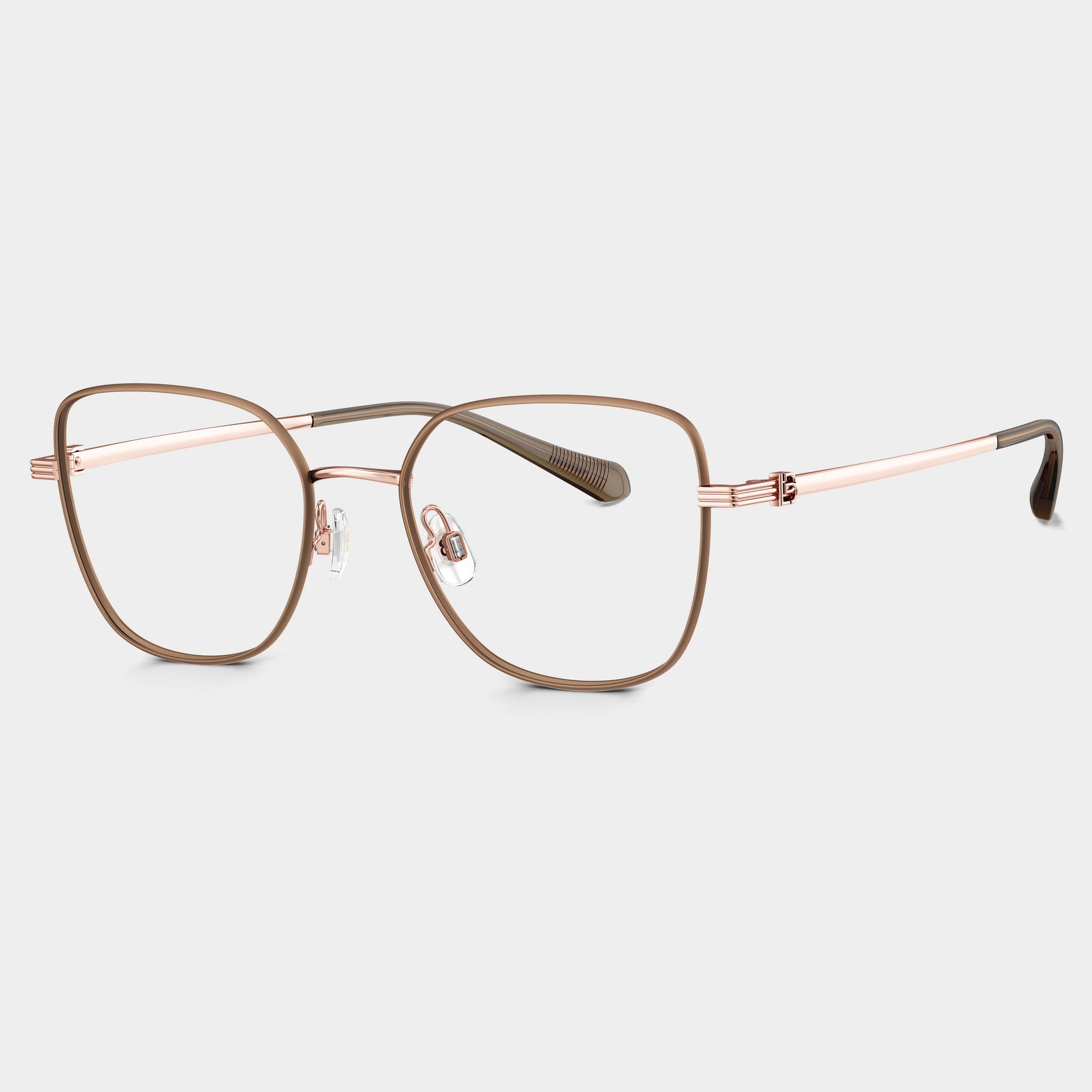 Rose Gold|Khaki Brown Front Rim