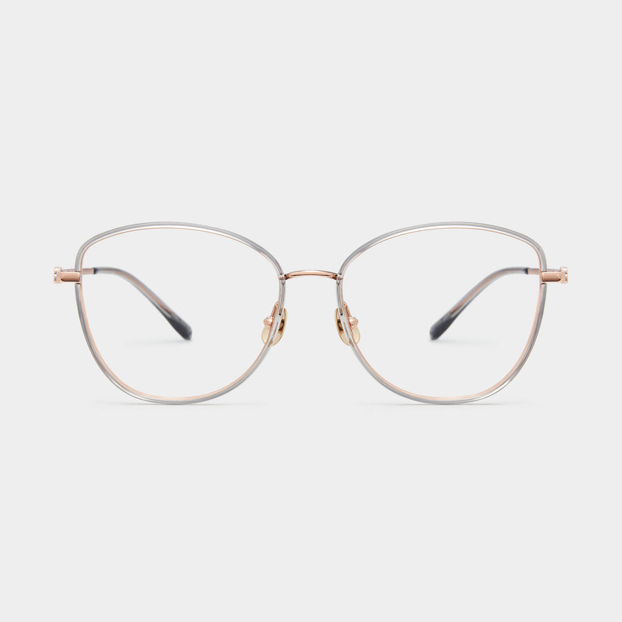 Rose gold/Transparent Grey