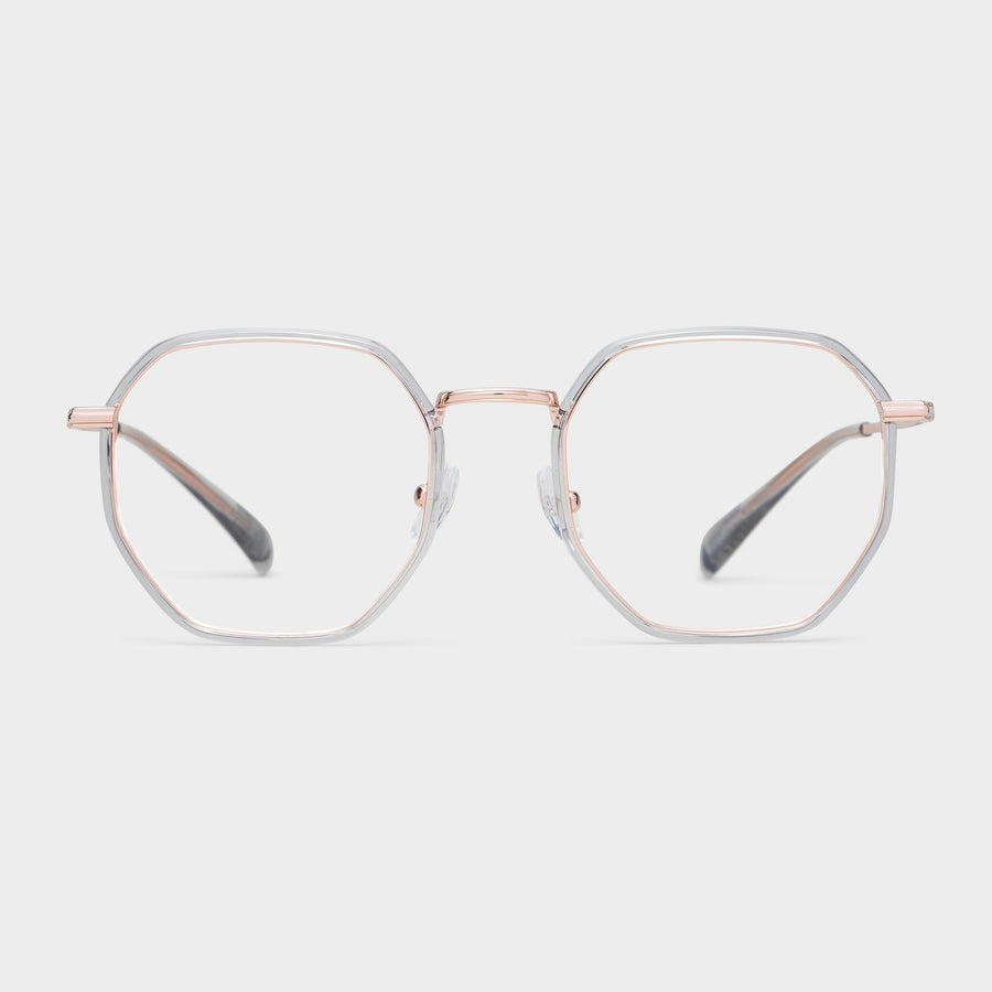 Transparent light grey / Rose gold